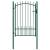 Poartă de gard cu țepușe, verde, 100x150 cm, oțel GartenMobel Dekor