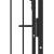 Poartă de gard cu țepi cu blocare Negru 100 x 200 cm GartenMobel Dekor