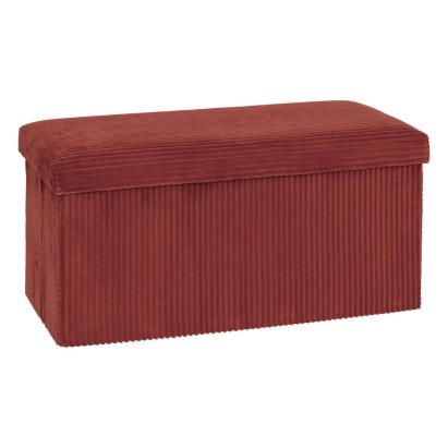 Taburet dublu pliabil Atmosphera Arum din material tip catifea raiat, 76x38x38 cm, ambra Household NewTrend