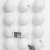 Set 12 globuri Craciun cu sclipici, 3 modele diferite, polistiren, diametru 8 cm, alb Household NewTrend