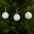 Set 12 globuri Craciun cu sclipici, 3 modele diferite, polistiren, diametru 8 cm, alb Household NewTrend
