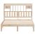 Pat cu bibliotecă fără saltea, 150x200 cm, lemn masiv de pin GartenMobel Dekor