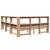 Pat cu bibliotecă fără saltea, 150x200 cm, lemn masiv de pin GartenMobel Dekor