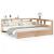 Pat cu bibliotecă fără saltea, 180x200 cm, lemn masiv de pin GartenMobel Dekor