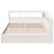 Pat cu bibliotecă fără saltea, alb, 160x200 cm, lemn masiv pin GartenMobel Dekor