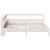 Pat cu bibliotecă fără saltea, alb, 140x200 cm, lemn masiv pin GartenMobel Dekor