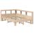 Pat cu bibliotecă fără saltea, 120x200 cm, lemn masiv de pin GartenMobel Dekor