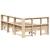 Pat cu bibliotecă fără saltea, 120x190 cm, lemn masiv de pin GartenMobel Dekor