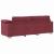 Set de canapea 3 pcs Roșu Vin 219 x 77 x 82 cm țesătură GartenMobel Dekor