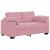 Set de canapele cu perne, 3 piese, roz, catifea GartenMobel Dekor