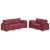 Set de canapea 2 pcs bordo 219 x 77 x 82 cm țesătură GartenMobel Dekor