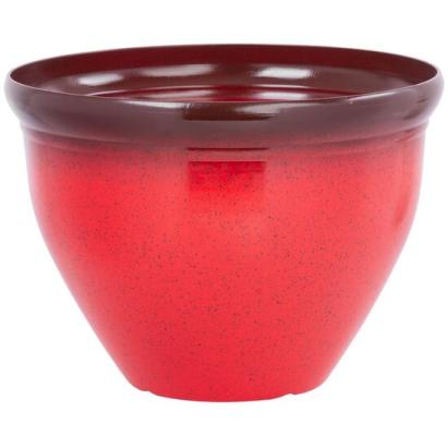 Ghiveci decorativ de flori, rotund, rosu, 38x28.5 cm, Strend Pro GartenVIP DiyLine