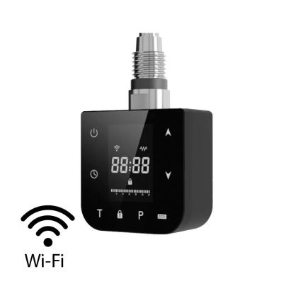 Leziter Cartuș de încălzire Wifi pentru radiator de prosoape cu regulator digital de temperatură 800W negru Mobalis Homvera