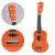 Homelux Chitară Ukulele din lemn pentru copii, 4 corzi din nylon maro Mobalis Homvera