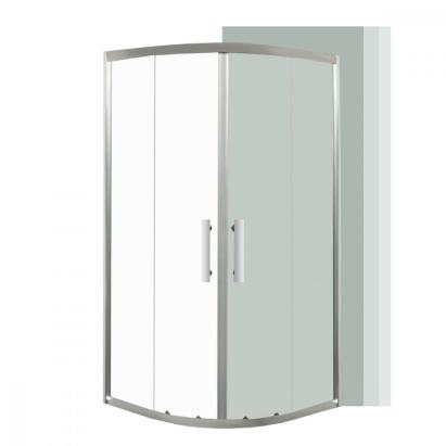 Leziter Cabină de duș curbată Spirit Clear 80x80 cm fără cădiță de duș Mobalis Homvera