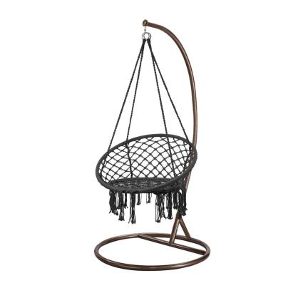 Leziter Scaun suspendat Cardenas cu suport negru-maro Mobalis Homvera