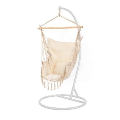 Leziter Scaun suspendat Puerto cu suport bej-alb Mobalis Homvera