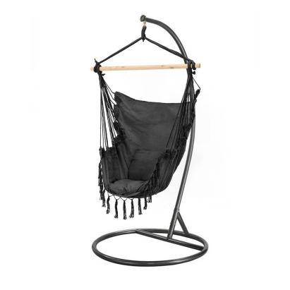 Leziter Scaun suspendat Puerto cu suport negru-negru Mobalis Homvera