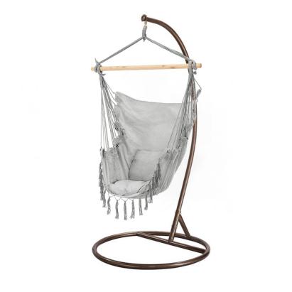 Leziter Scaun suspendat Puerto cu suport gri-maro Mobalis Homvera