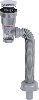 Leziter Scurgere Klikk-Klakk pentru lavoar standard cu sifon și țeavă flexibilă Mobalis Homvera