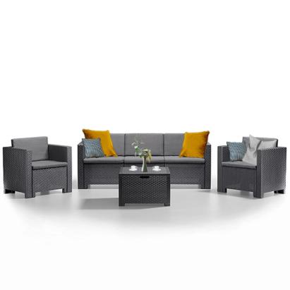 Leziter Set de mobilier de grădină City cu 5 locuri Mobalis Homvera