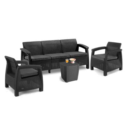 Curver Set de mobilier de grădină Corfu Love Max Duo cu masă Luzon Mobalis Homvera