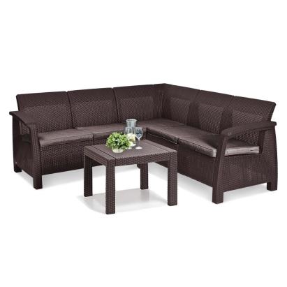 Curver Canapea de colț relaxantă Corfu cu masă Rosario Mobalis Homvera