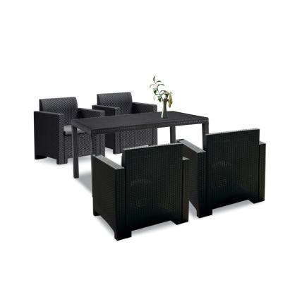 Leziter Set mobilier de grădină Nero IV cu 4 locuri Mobalis Homvera