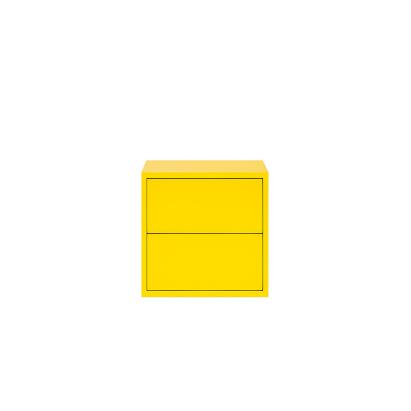 Leziter Dulap suspendat Boxie cu 2 sertare 40x40x37 cm galben Mobalis Homvera