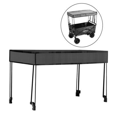 Leziter Cărucior de plajă premium cu acoperiș gri Mobalis Homvera