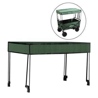 Leziter Cărucior de plajă premium cu acoperiș verde Mobalis Homvera