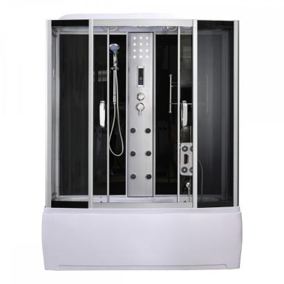 Leziter Cadă cu hidromasaj Emilia 85x170 cm cu electronică Neagră Mobalis Homvera