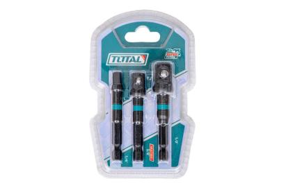 TOTAL - SET 3 ADAPTOARE 1/4", 3/8",1/2" PowerTool TopQuality