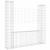 Coș gabion în formă de U, cu 2 stâlpi, 140x20x150 cm, fier GartenMobel Dekor