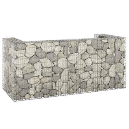 Perete gabion pentru pubele, 254x100x110 cm, oțel galvanizat GartenMobel Dekor
