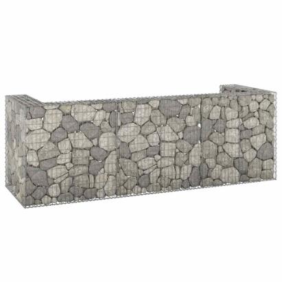Perete gabion pentru pubele, 325x100x110 cm, oțel galvanizat GartenMobel Dekor