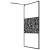 Paravan de duș walk-in negru 115x195 cm sticlă ESG model piatră GartenMobel Dekor