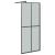 Paravan duș walk-in 80x195 cm sticlă securizată culoare închisă  GartenMobel Dekor