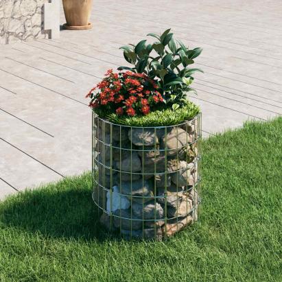 Stâlp de gabion, Ø50x50 cm, oțel galvanizat, circular GartenMobel Dekor