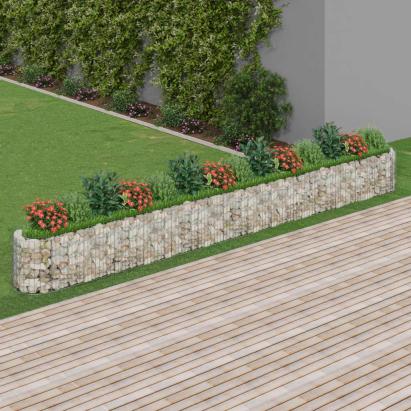 Strat înălțat gabion, 540x50x50 cm, fier galvanizat GartenMobel Dekor