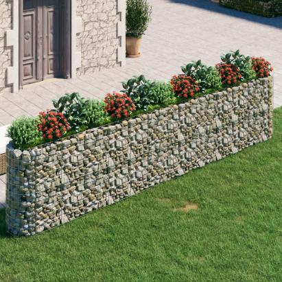Strat înălțat gabion, 470x50x100 cm, fier galvanizat GartenMobel Dekor