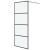 Perete cabină duș walk-in negru 80x195 cm sticlă ESG mată GartenMobel Dekor