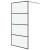Perete cabină duș walk-in negru 100x195 cm sticlă ESG mată GartenMobel Dekor