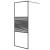 Paravan de duș walk-in negru 80x195 cm sticlă ESG transparentă GartenMobel Dekor