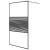 Paravan de duș walk-in negru 115x195 cm sticlă ESG transparentă GartenMobel Dekor