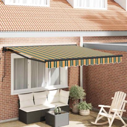 Cortina Retractabilă Verde și galben 300x250 cm țesătură GartenMobel Dekor