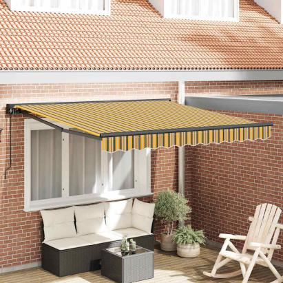 Cortina Retractabilă Dungă Multicolor 350x250 cm țesătură GartenMobel Dekor