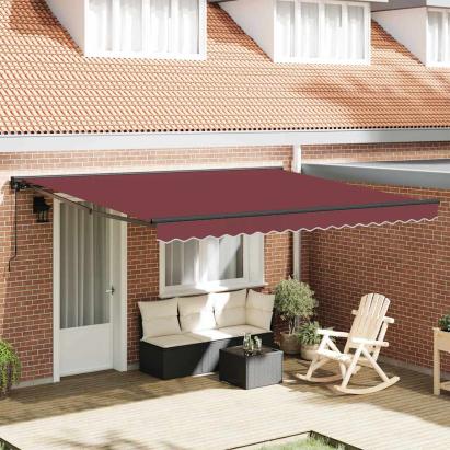 Cortina Retractabilă Manual Roșu Burgund 400x300 cm țesătură GartenMobel Dekor