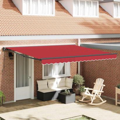 Cortina Retractabilă Manual Roșu 400x300 cm țesătură GartenMobel Dekor