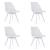 Set 4 scaune bucatarie/living, Artool, Mark, PP, piele ecologica, alb, 49x43x82 cm GartenVIP DiyLine
